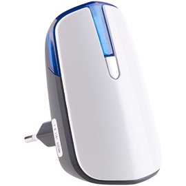 CASAcontrol Accessories for Wireless Bell Systems: Socket Radio Bell for Kinetic Wireless Switch, with Light and Sound (Doorbell Socket, Radio House Doorbell, Wireless Switch)