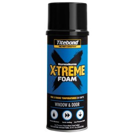 Titebond X-TREME Window & Door Foam 12 Oz. – High-Yield Polyurethane Sealant, Gap Filler, AAMA 812 Compliant, Low-Pressure, Resists Moisture – 8531