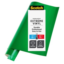 Scotch Extreme Premium Vinyl, 12 x 24 in, Perfect for Outdoor and Automotive Projects, Holds Securely Under The Toughest Conditions, Kelly Green (VIN-EX-KGRN)