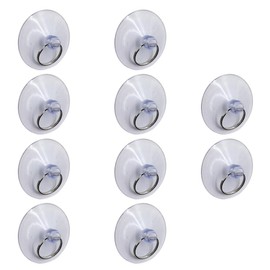 Treely 10Pcs Suction Cup with Rings, 50mm Clear Suction Cup Sucker for Window Wall Hook Hanger
