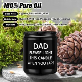 Gifts for Dad from Daughter,Son-Fathers Day Gift, Funny Birthday Gift for Dad,Christmas Presents for Daddy Scented Candles Present Fathers Day