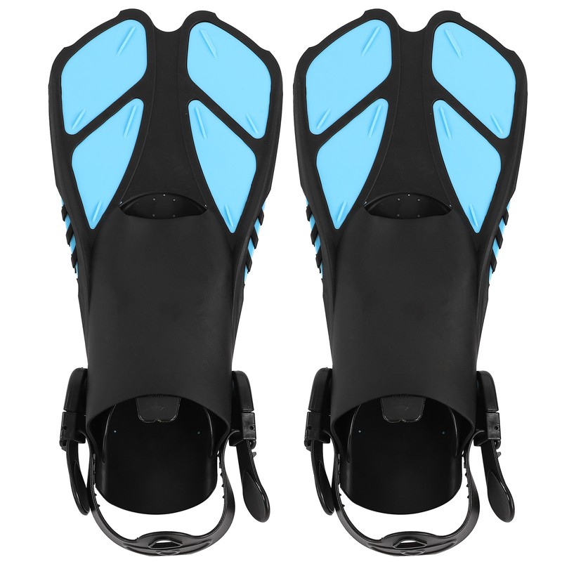1 Pair Adjustable Diving Fins Soft TPR Open Heel Long