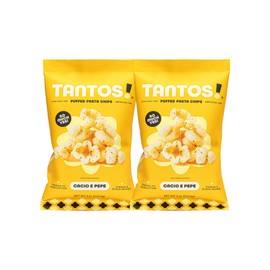 Tantos! Puffed Pasta Chips – Healthy Pasta Snack by Top Chef Joe Sasto – Plant-Based, Low Calorie, Crunchy Chips – Variety Pack – Marinara, Pesto, Cacio e Pepe, Classico – Gourmet Bold Flavors (4 oz 2 Pack, Cacio e Pepe)