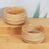 ZTHapwa Bamboo Bowls Set of 2, 6 oz Small Wooden