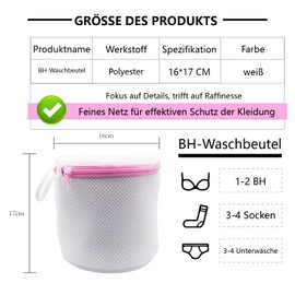 Esshogo Set of 3 Laundry Nets, Bra Laundry Bags, Laundry Bags for Washing Machine, Reusable Laundry Bag, Mesh Laundry Bag Set, Laundry Bag, Delicate Wash Bra Wash Bag