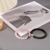 FLYEMMET Couple Bracelets for Women Men Distance Matching Relationship 8mm