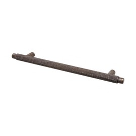 Decoranddecor Aurelia - Round Knurled Cupboard Handles | T-Bar Cabinet Handles | Kitchen Cupboard Pulls | Furniture Knobs - Antique Copper - 320mm Hole Centre Distance