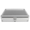 12 Grids Aluminum Watch Display Storage Box Rectangular Suede Side