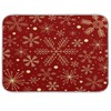 Christmas Snowflakes On Dark Red Dish Drying Mat for Kitchen,