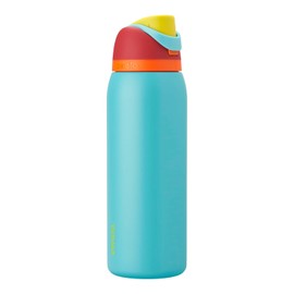 Owala FreeSip - Botella de agua aislada de acero inoxidable con pajita para deportes, viajes y escuela, botella de agua deportiva sin BPA, 40 onzas, dulzura de verano
