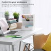 ARTEZA Desktop Pen and Marker Organizer, 6-Compartment White Pen Holder