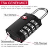 ZHEGE TSA Lock Suitcase, Suitcase Locks, 4-Digit Locks, Combination Code