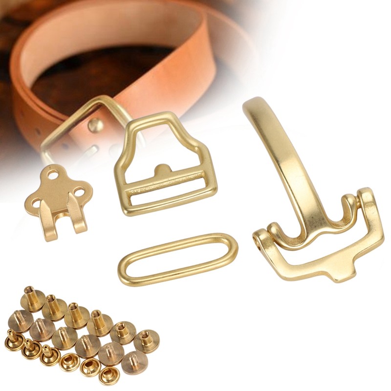 Pure Brass Belt Buckle Environmental Protection D shaped Buckle Set