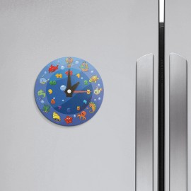 Unbranded Sea Clock Animal | 4'' X 4'' Round Decorative Magnet