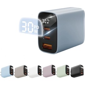 Charges 3 Devices in One! Charger, 30 W, High Output Rapid Charger, AC Adapter, Android PC Rapid Charger, 3 Port USB Rapid Charger, Type-C Rapid Charging, Type-c Adapter, PSE Certified, Charger, PD