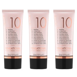 Catrice Ten!sational 10-in-1 Dream Primer, Nude, Anti-Ageing, Moisturising, Natural, Vegan, UVA and UVB Filter + SPF 15, Paraben-Free, Nanoparticles Free, Pack of 3 (3 x 30 ml)