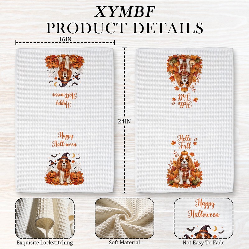 King Charles Cavalier Gifts Kitchen Hand Towels 16x24 Inch Set