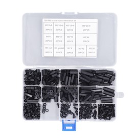 320 Pcs Hex Screw Spacer M3 Nylon Male Female Hex Screw Spacers Standoff Screws Nuts Assortment Kit with Storage Box