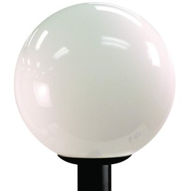 Solus SPC8004-LE26C 18" Acrylic Globe Post Top Lighting Fixture, Cool Light 4000K Energy Star LED Lamp, Durable Acrylic White Lens, Rust Resistant, UL Listed, Fits 3" Diameter Posts, 18" H x 18" D