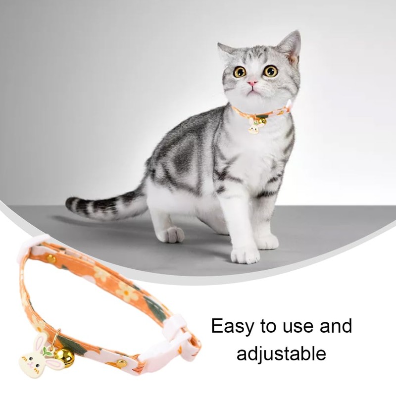 Cat Collar Adjustable Kitten Collar with Bell and Quick Release