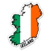 Squiddy Ireland Map with Flag - Vinyl Sticker Decal for Phone, Laptop, Water Bottle - 3"