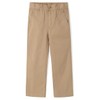 Spring&Gege Boys' Twill Flat Front Uniform Stretch Chino Dress Pants,