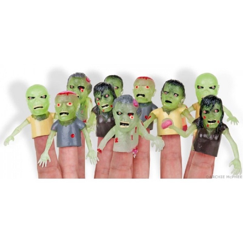 Accoutrements Educational Products - 1 Glowing Zombie Finger Puppet -