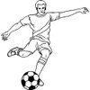 'Football Player' Rubber Stamp - Unmounted Design for Crafting &
