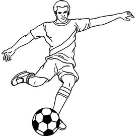'Football Player' Rubber Stamp - Unmounted Design for Crafting & Scrapbooking, A7 (RS00014275)