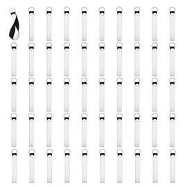 50 Pcs Sublimation Wristlet Keychain Blanks,Bulk White Neoprene Sublimation Keychains Blanks Wristlet Lanyard Holder Keychain for DIY Crafts Women
