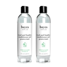 Bayes Food Grade Mineral Oil for Cutting Board - Mineral Oil Food Grade for Bamboo, Teak & Wood Conditioner and Protectant - Cutting Board Oil Food Grade Formula - Wood Oil for Cutting Board - 8 oz