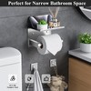 Tindbea Toilet Paper Holder with Phone Shelf + Towel Robe