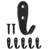 FUXXER® 5 Classic Iron Hooks, Coat Hooks, Clothes Hooks, Furniture
