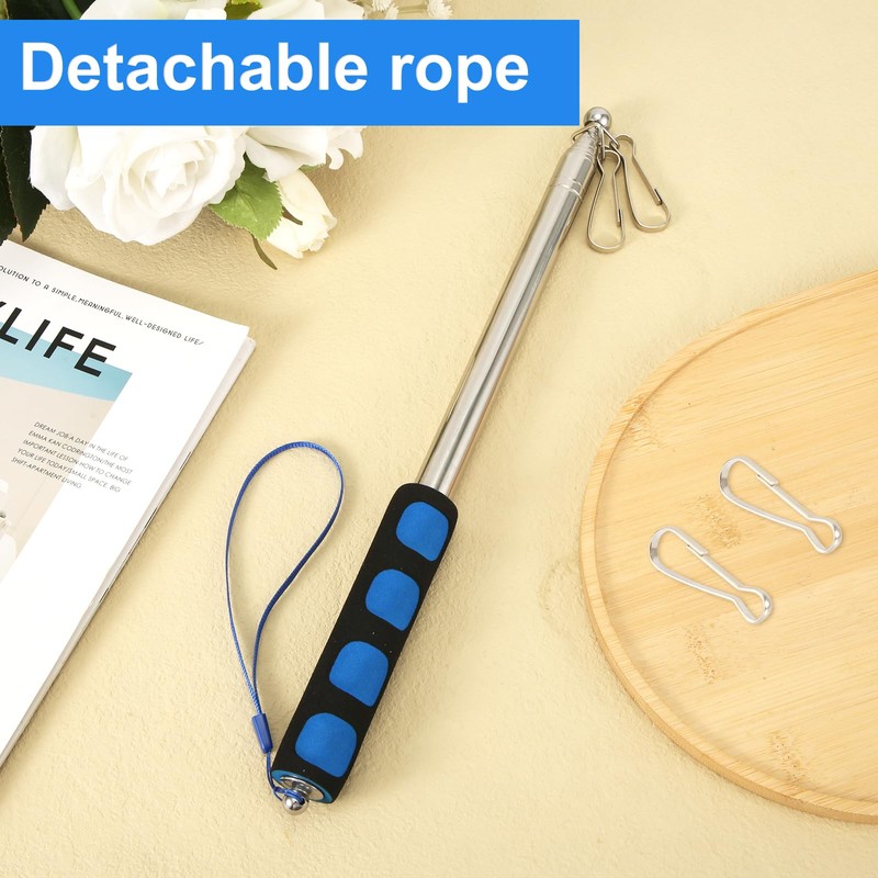 8.2ft Telescopic Handheld Flagpole with Clip, Portable Tour Guide Collapsible