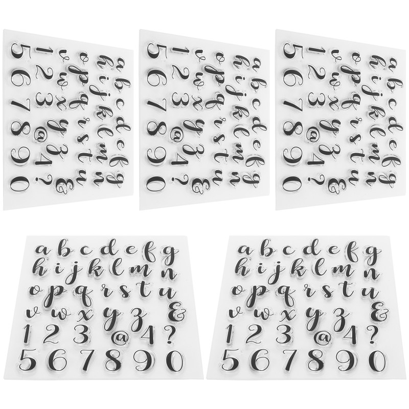 5Pcs Transparent Stamp DIY Journal Scrapbooking 39 Character Lower Case