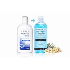 GOOSE - Kit Hidratacin Especial para Diabticos, Crema Corporal 500 ml  Gel de Ducha 500 ml, Cuidado Diario de la Piel, Hidratacin Profunda, Uso...    