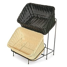 G.E.T. Enterprises Black Metal Rack for Two Polypropylene Baskets, Break Resistant Metal Designer Polyweave Baskets Collection ST-1511-Rack (Pack of 1)