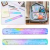 LIQWEI Pack of 2 Rulers Flexible 30 cm, Ruler Flexible