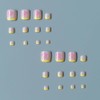 24Pcs Press on Short Toenails,YIHONGYAN Nude Fake Toe Nails Press