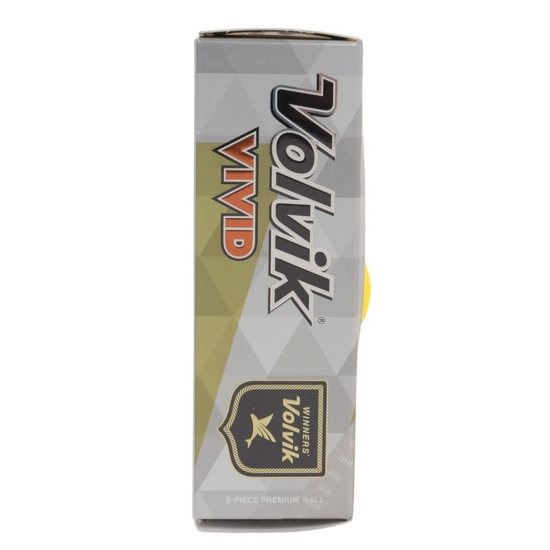 2022 Volvik Golf Balls VIVID 22 Yellow 1 Sleeve (Pack