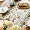 Artoid Mode Buffalo Plaid Carrots Rabbits Easter Table Runner, Seasonal