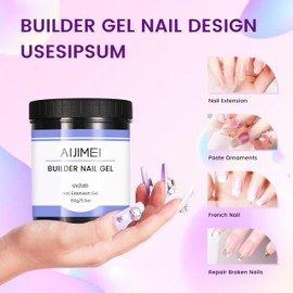 AIJIMEI 150g Builder Hard Gel Nail Set Pink Nude Colors Nail Extension Builder Gel for Nails Nail Builder Gel Nail Sculpting Nail Extension Gel (Pink & Nude)