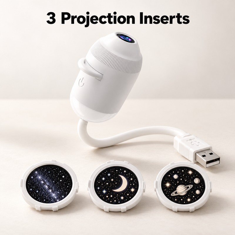 USB Starry Sky Projection Light for Car Interior & Bedroom