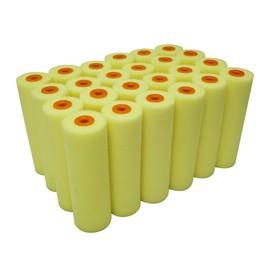 Voomey 4 Inch Foam Paint Roller, High Density Flat Head Foam Mini Paint Roller(Pack of 24), Home Painting Supplies，Paint Edger Tool for Walls，Suitable for Kitchen Cabinets, Doors, Tables, Etc.
