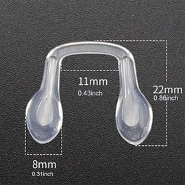 Eyeglass Saddle Bridge Nose Pads Nose Piece Sunglasses Nose Pads Silicone U-Shape Metal Core and Screwdriver for Glass Reading Glasses