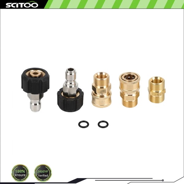 SCITOO 5 Pcs 5000 PSI Pressure Washer Adapter Set For