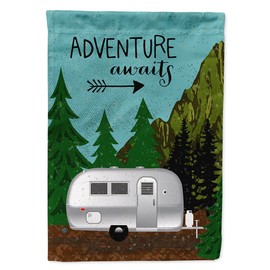 Caroline's Treasures VHA3022GF Airstream Camper Adventure Awaits Flag Garden Size, Small, Multicolor