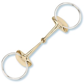 Stubben Steeltec Golden Wings Single Joint Snaffle