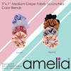 Amelia Beauty | 3in Brown Crepe Scrunchies | Soft, Gentle