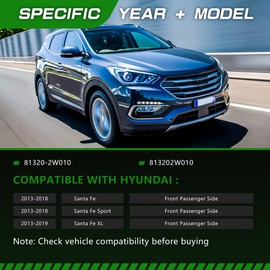 TCFWED Door Lock Latch Actuator Compatible with Hyundai Santa Fe/Santa Fe Sport 2013-2018,Santa Fe XL 2013-2019, Front Passenger Side,Replace # 81320-2W010,813202W010